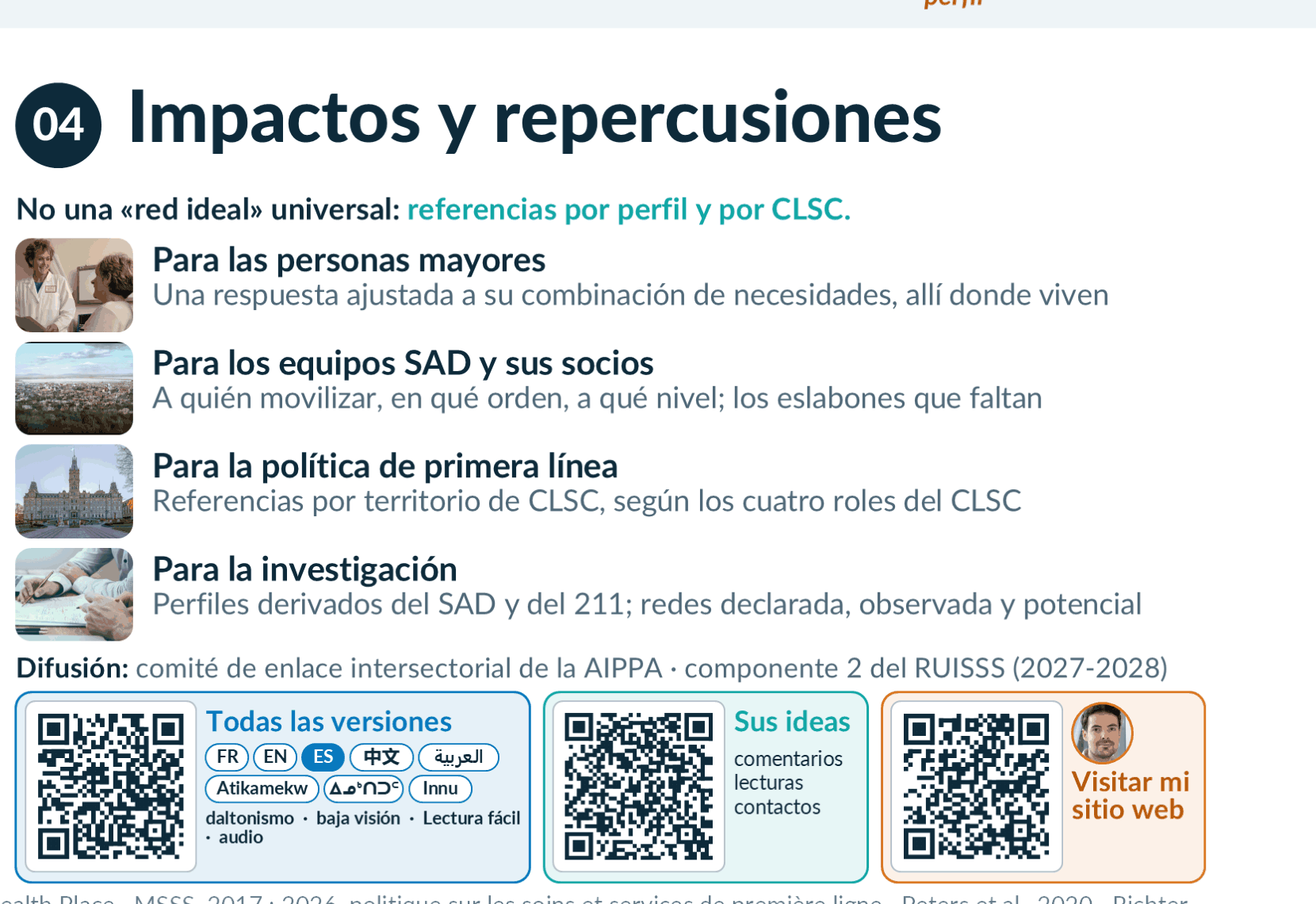 Impactos y repercusiones, códigos QR