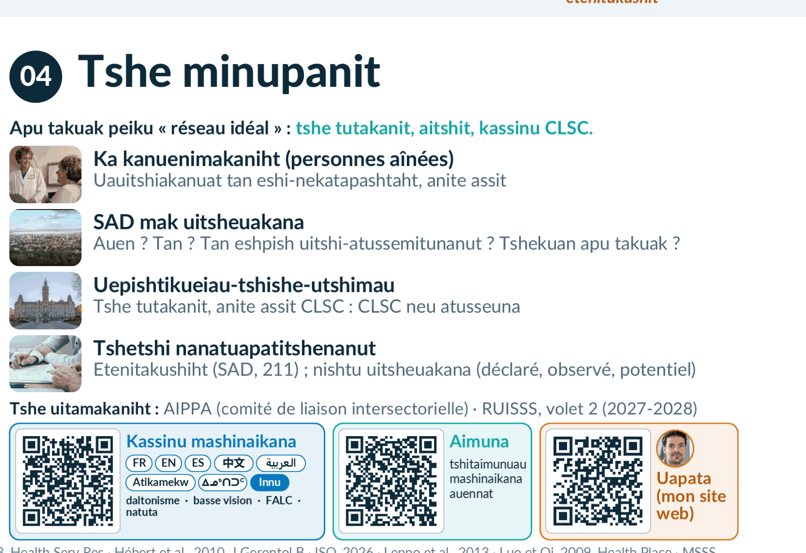 Tshe minupanit, codes QR (impacts et retombées)