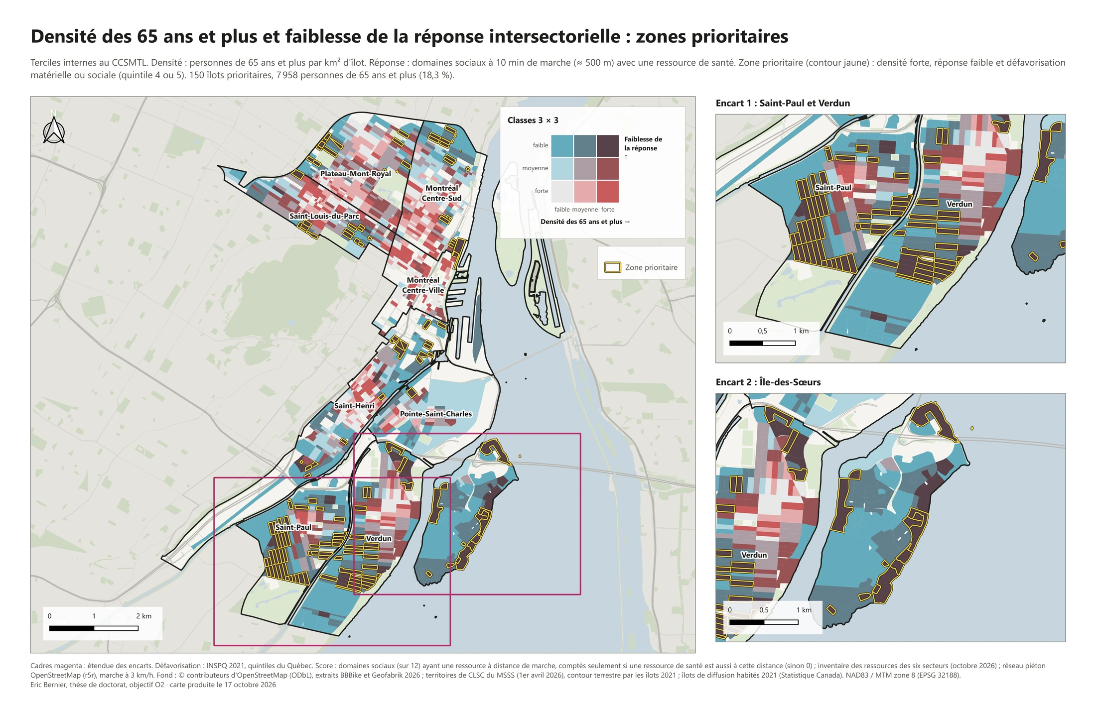 Zones prioritaires (65 ans et plus, réponse faible, défavorisation)